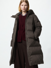 UNIQLO Бесшовное длинное пуховое пальто  - купить