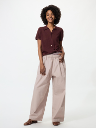 UNIQLO Хлопковые объемные лёгкие брюки/удлинённые (Размеры: XS-3XL, Цвета: Оливковый, Бежевый, Розовый, Серый, Черный)  фото