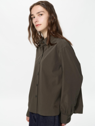 UNIQLO コットンブラウス с объемными рукавами  фото