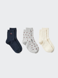 UNIQLO Носки 3 пары, Размер 23-25/24-26, Ультрамарин  фото