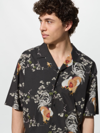 UNIQLO Рубашка с открытым воротником  фото